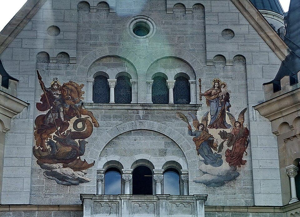 Mural of Saint George — Schloss Neuschwanstein audio guide stop