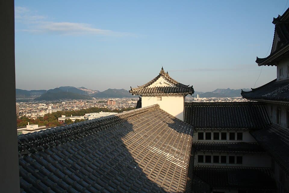 Roofscape View — Himeji Castle audio guide stop