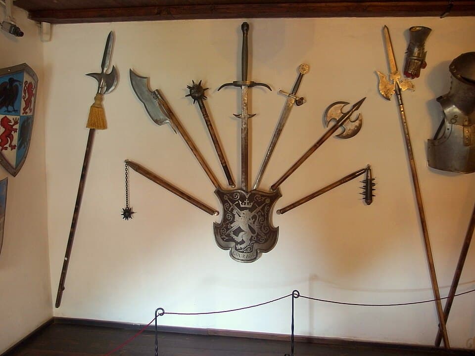 Medieval Polearms — Bran Castle audio guide stop