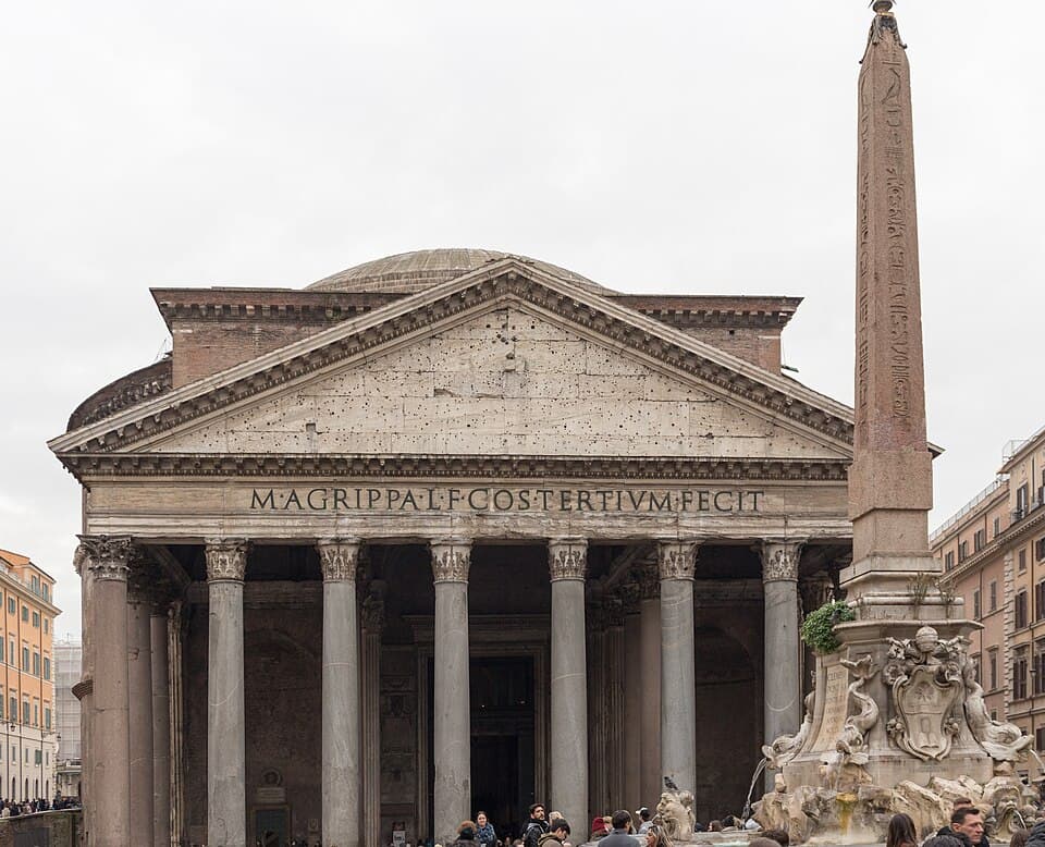 The Pantheon Facade — Pantheon audio guide stop