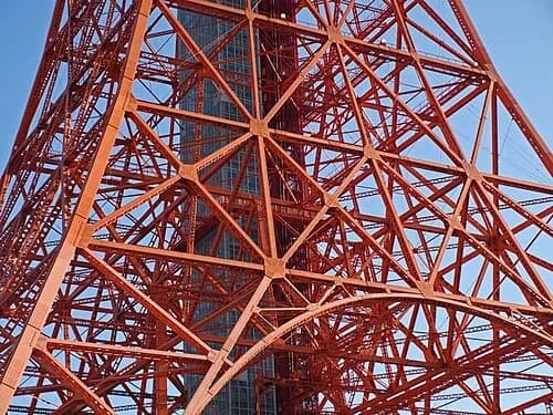 International Orange Lattice — Tokyo Tower audio guide stop