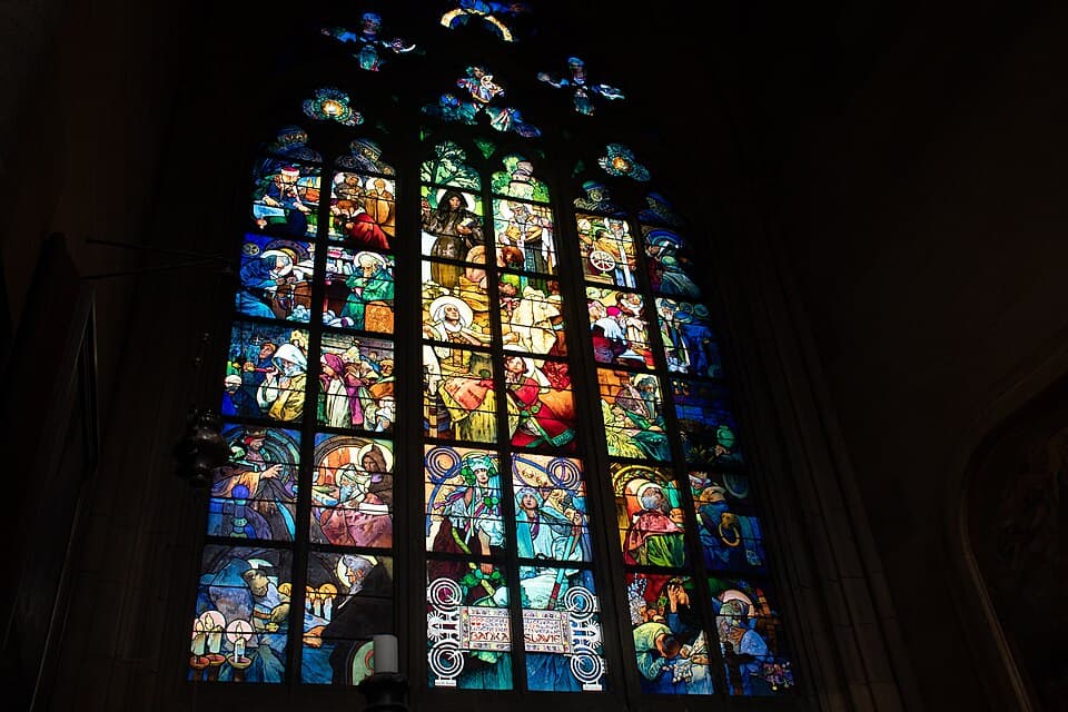 The Mucha Stained Glass — St. Vitus Cathedral audio guide stop