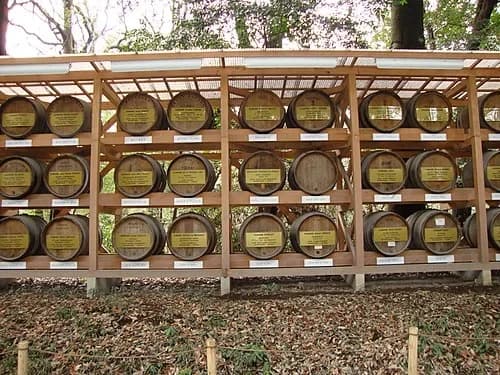 Barrels of French Burgundy Wine