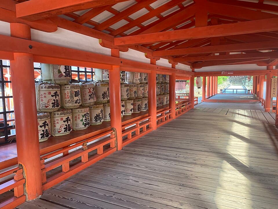 Offerings of Sake — Itsukushima Shrine audio guide stop