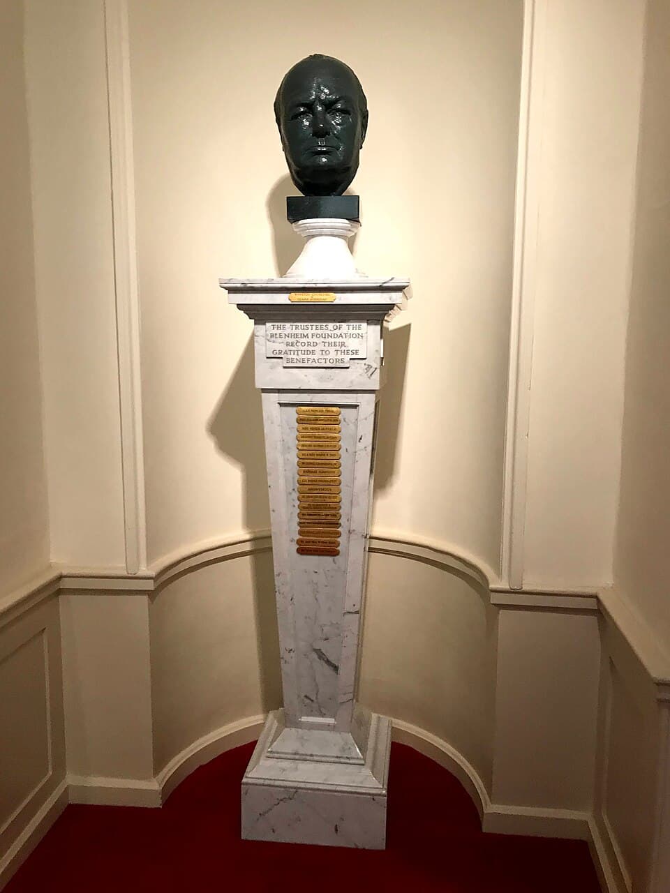 Winston Churchill Bust — Blenheim Palace audio guide stop