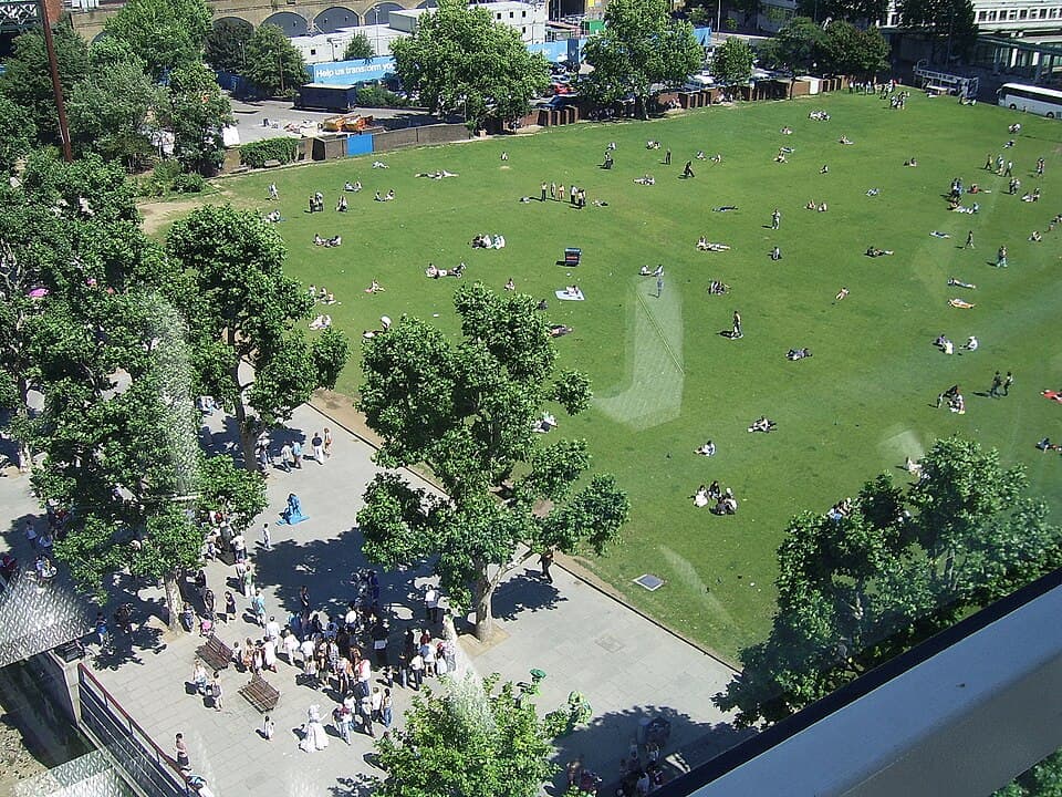 Jubilee Gardens from Above — London Eye audio guide stop