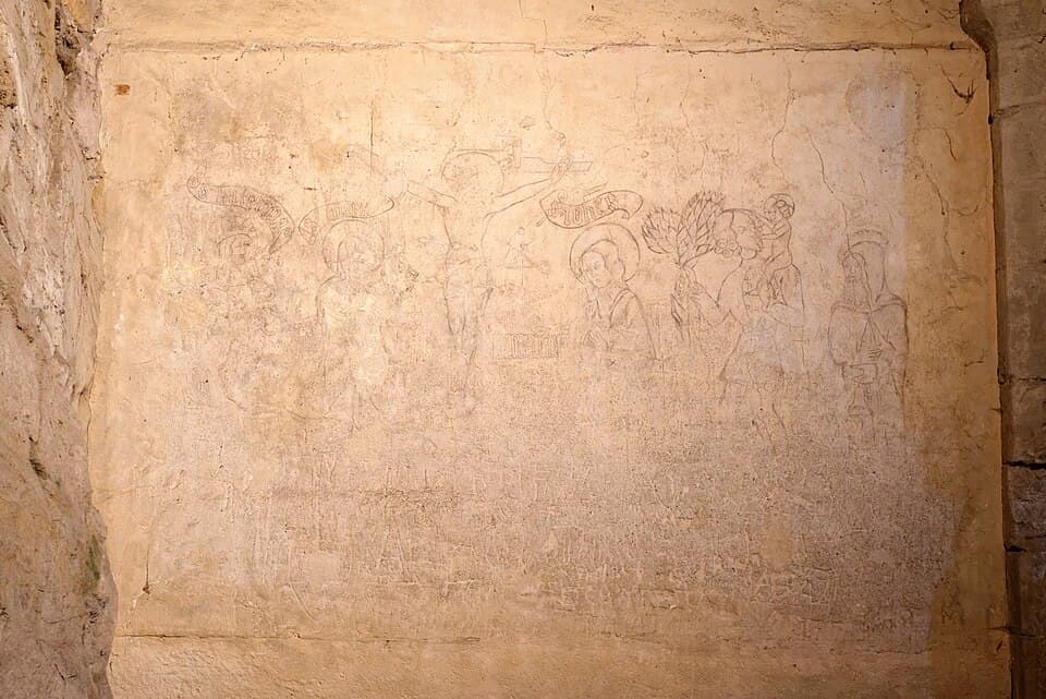 Crucifixion with saints — Château de Chillon audio guide stop