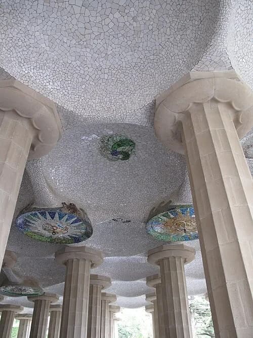 Ceiling of the Market Hall — Parc Güell audio guide stop