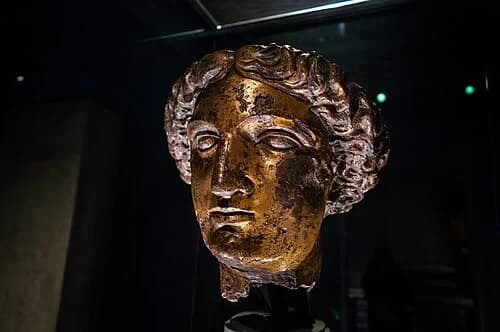 Gilded Head of Minerva — Roman Baths audio guide stop