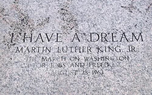 I Have a Dream Marker — Lincoln Memorial audio guide stop