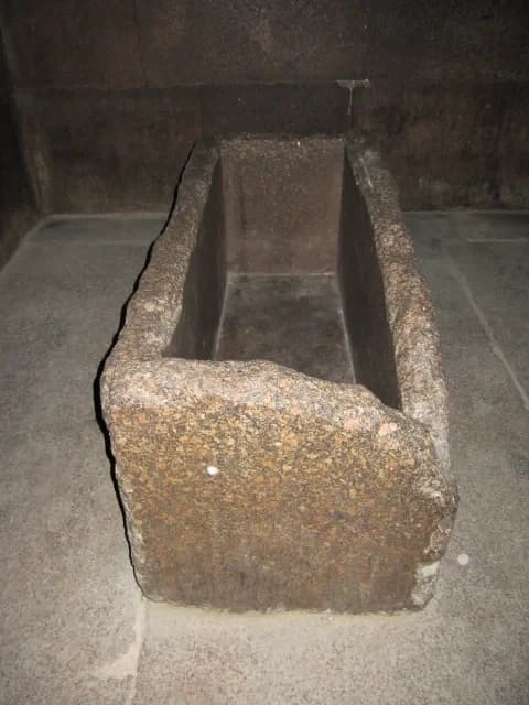 The Granite Sarcophagus — Giza pyramid complex audio guide stop