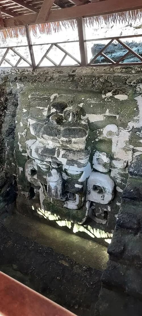 Stucco Deity Mask — Tikal audio guide stop