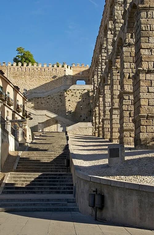 The Postigo Stairs — Aqueduct of Segovia audio guide stop