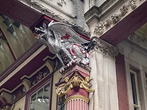 City Dragon Heraldry — Leadenhall Market audio guide stop