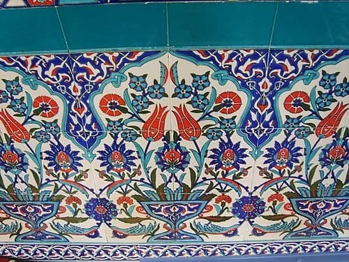 Floral Tile Patterns — Banya Bashi Mosque audio guide stop