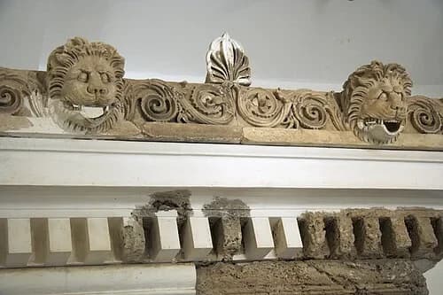 Lion Head Water Spouts — Ancient Epidaurus audio guide stop