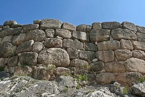 Close-up of the Giant Boulders — Mycenae Archaeological Site audio guide stop