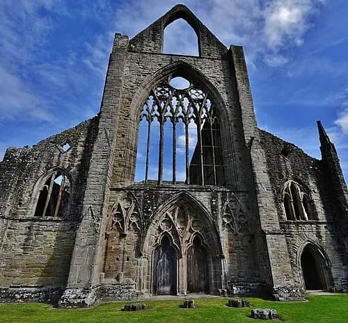 The West Front Facade — Tintern Abbey audio guide stop