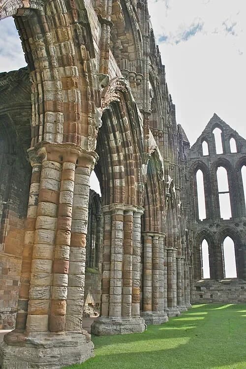 Clustered Sandstone Pillars — Whitby Abbey audio guide stop