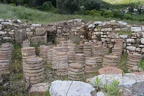 प्राचीन हीटिंग सिस्टम — Αρχαία Μεσσήνη