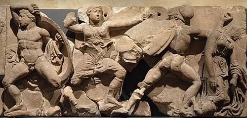 نقش معركة الأمازون — Ναός του Επικουρίου Απόλλωνα