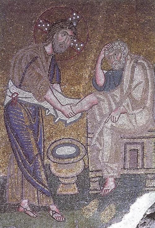 غسل الأقدام — Νέα Μονή Χίου