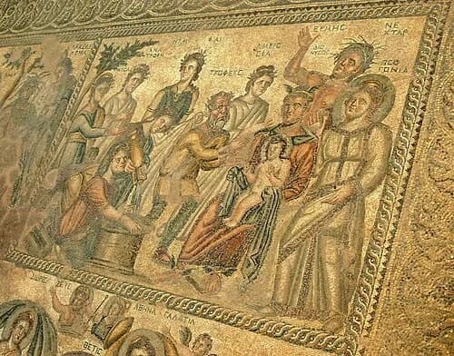Mosaik der Geburt des Dionysos — Αρχαιολογικό Πάρκο Πάφου