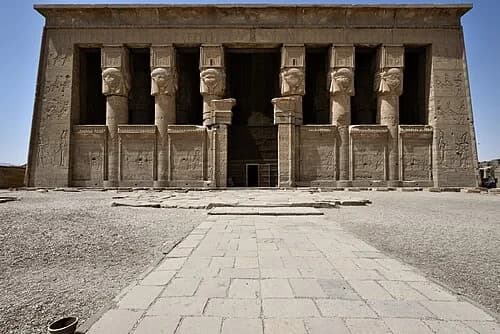 Facade of Hathor Temple